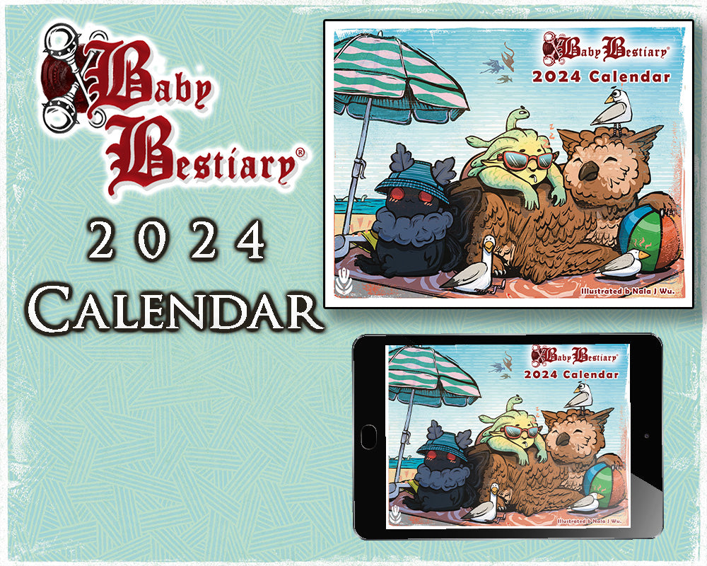 Baby Bestiary Calendar (2024, 2023, 2022, 2021, 2020) - Digital Edition