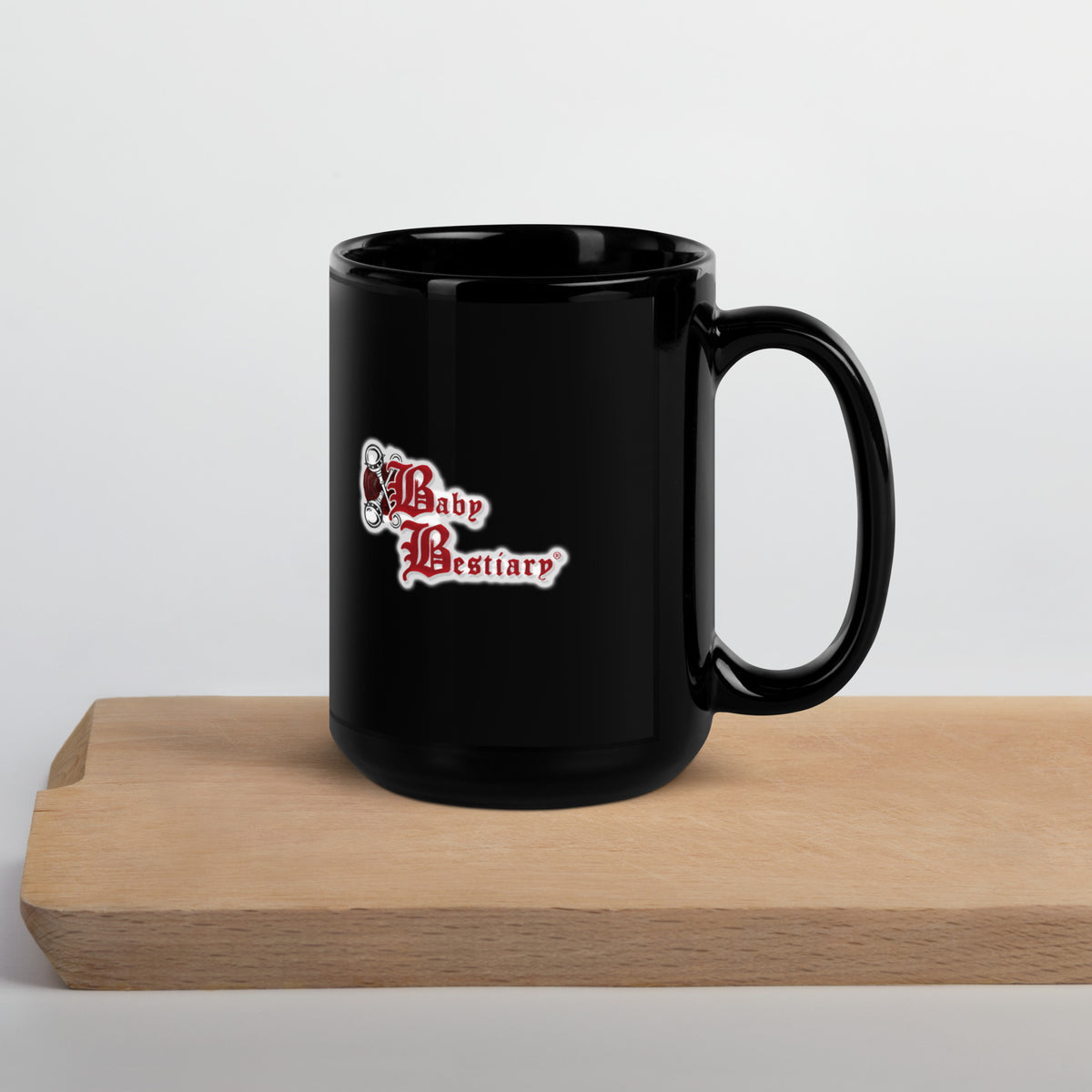 Latte Owlbear Black Glossy Mug