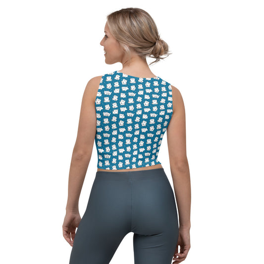 Teal Owlbear Crop Top