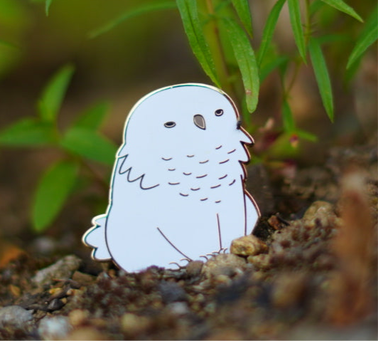 Snowy Owlbear Pins