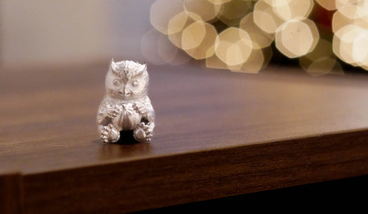 Pumpkin Owlbear Pewter Mini