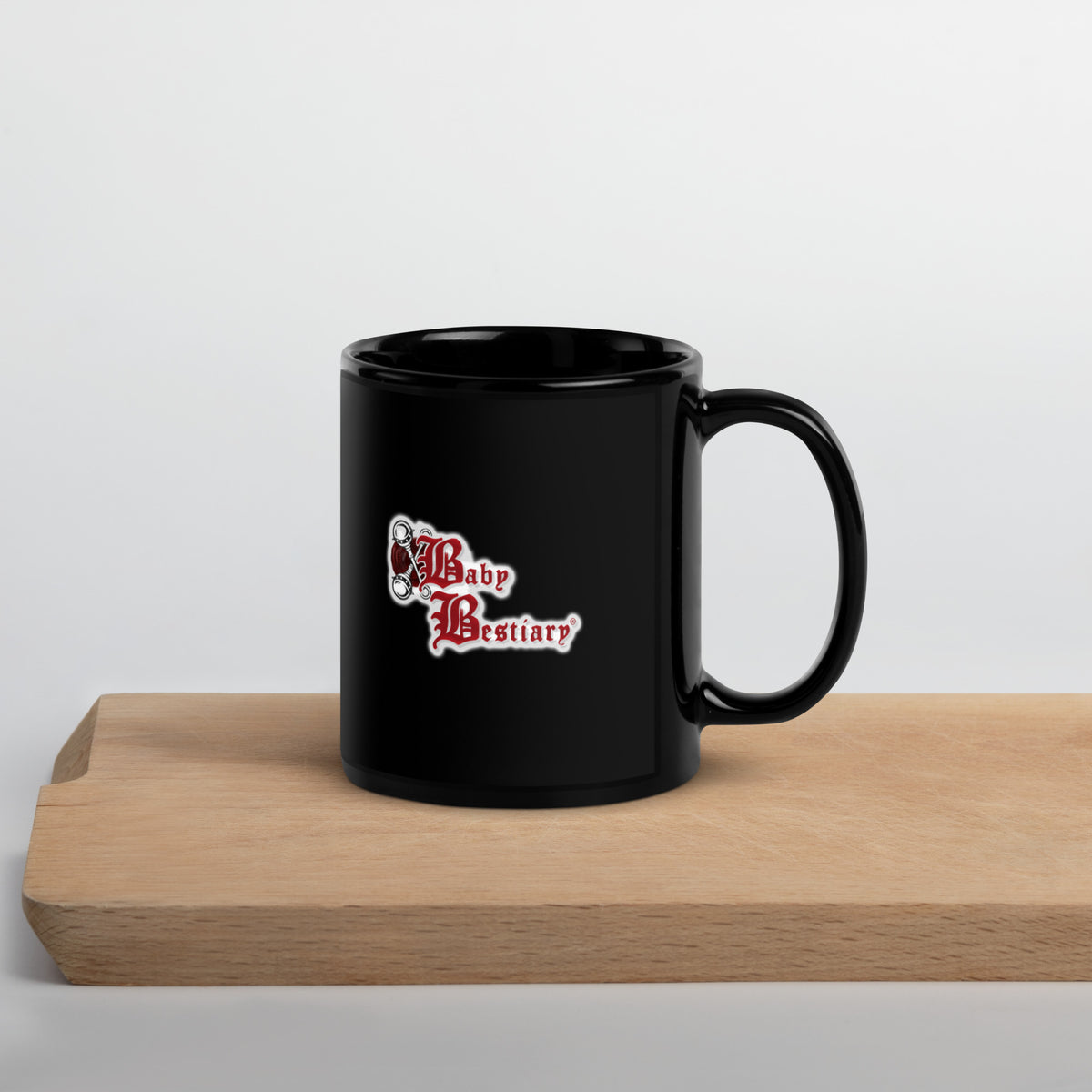 Latte Owlbear Black Glossy Mug