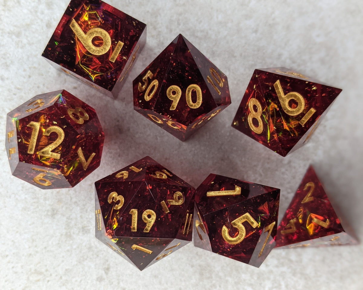 Hearth's Fire Dice Set (7pc)