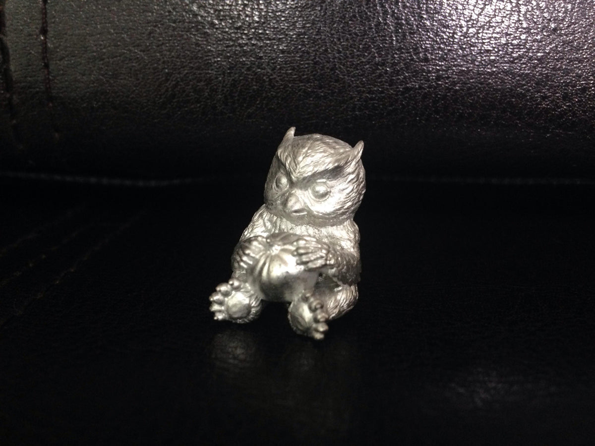 Pumpkin Owlbear Pewter Mini