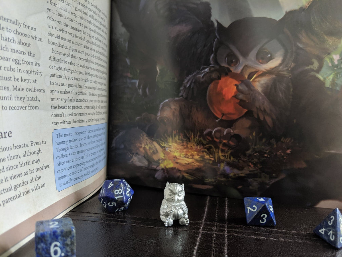 Pumpkin Owlbear Pewter Mini