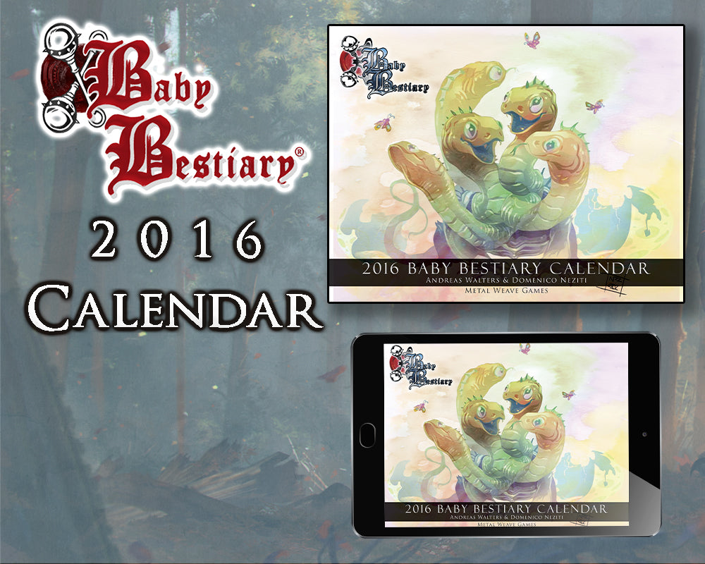 Baby Bestiary Calendar (2019, 2018, 2017, 2016, 2015)
