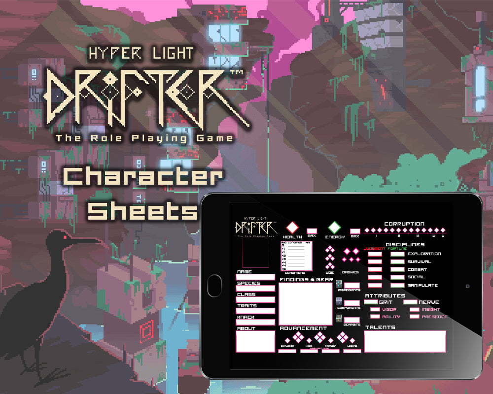 Hyper Light Drifter: Character Sheets
