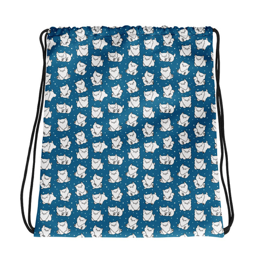 Teal Owlbear - Drawstring bag