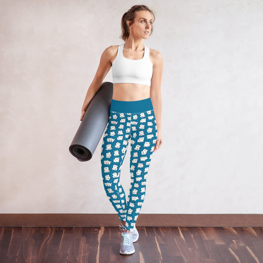 Teal Owlbear - Leggings