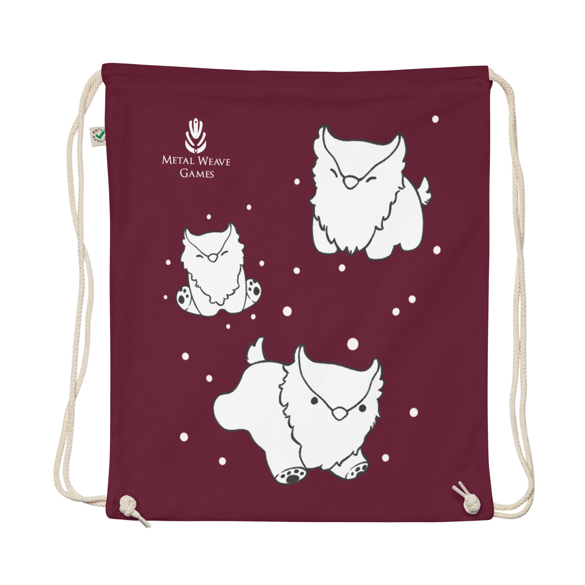 Owlbear Organic cotton drawstring bag