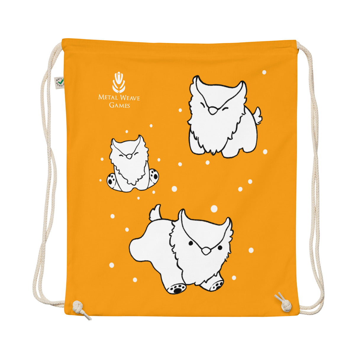 Owlbear Organic cotton drawstring bag