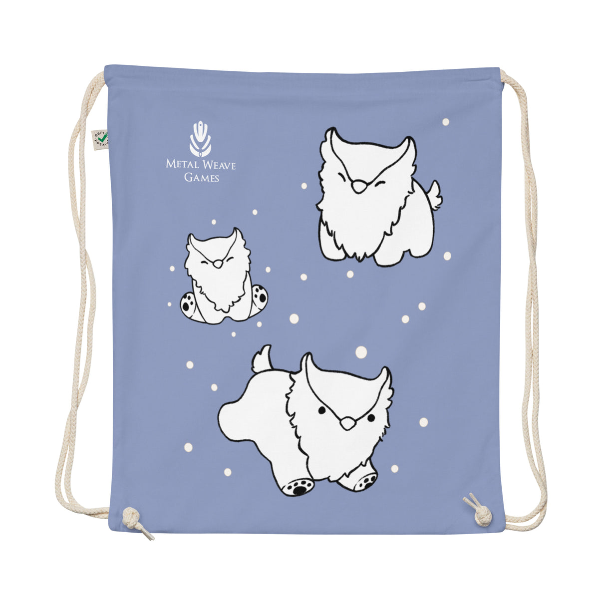 Owlbear Organic cotton drawstring bag