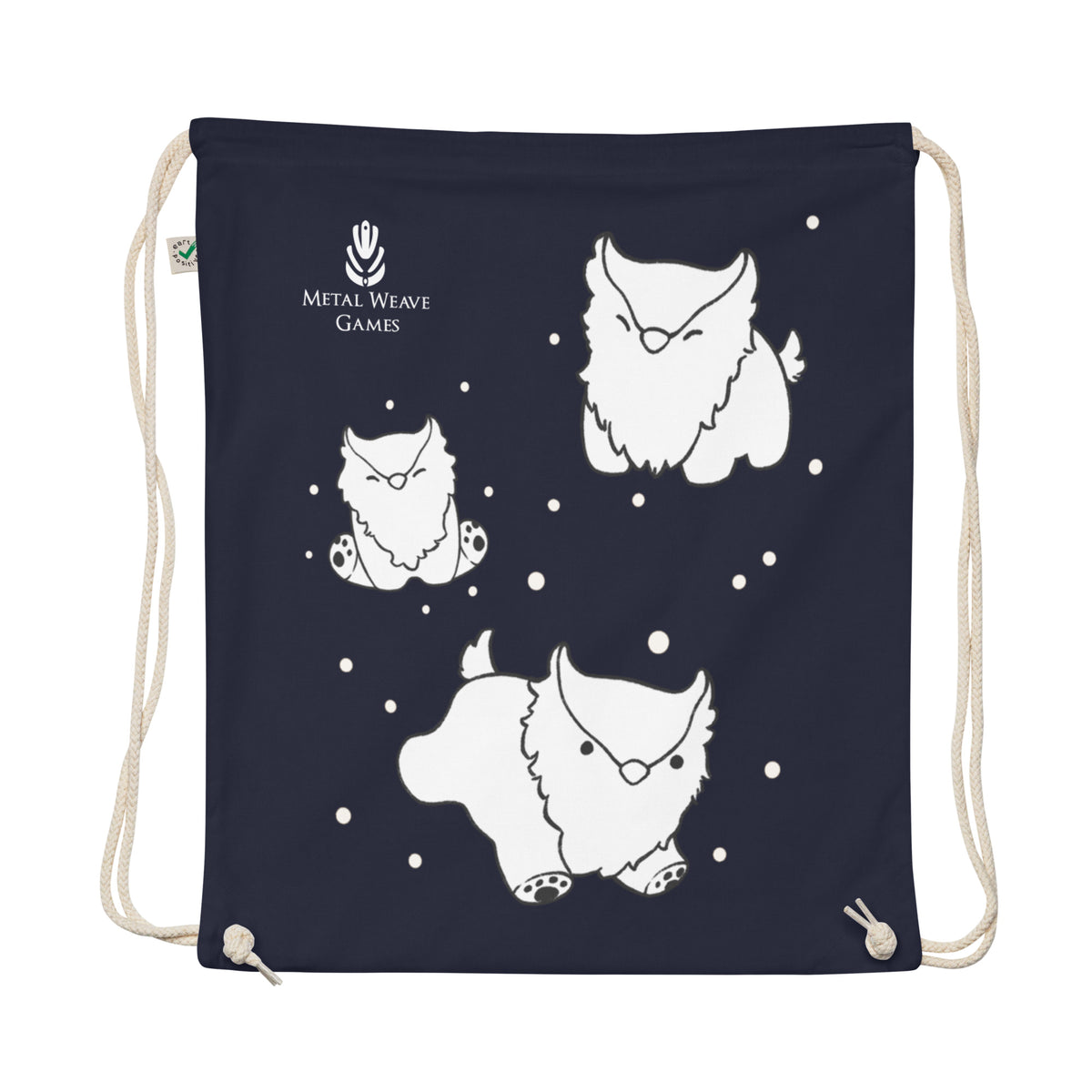 Owlbear Organic cotton drawstring bag