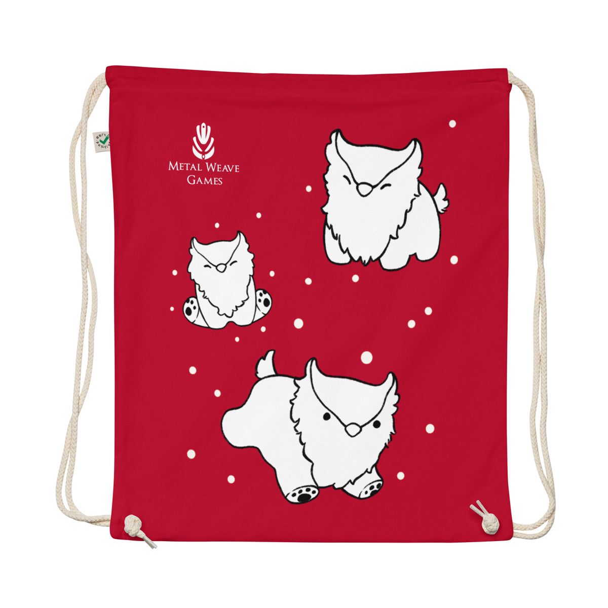Owlbear Organic cotton drawstring bag