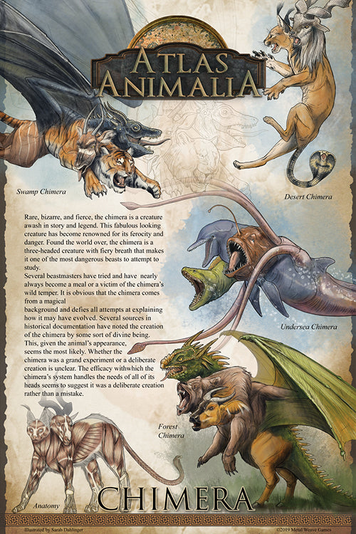 Atlas Animalia: Creature Posters  (12x18in)
