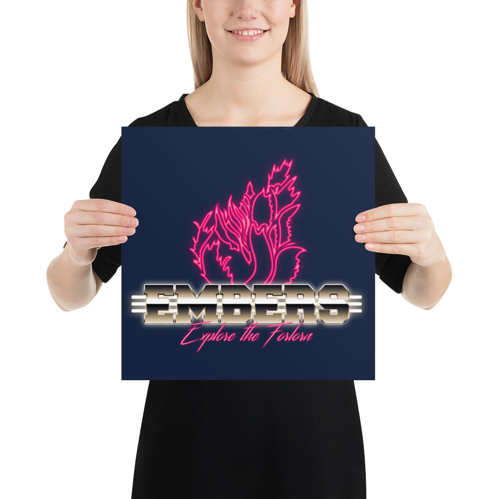 Retro Embers - Navy