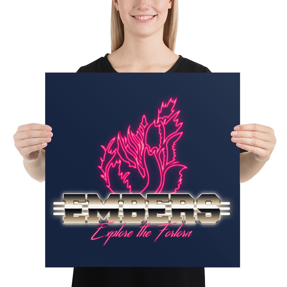 Retro Embers - Navy